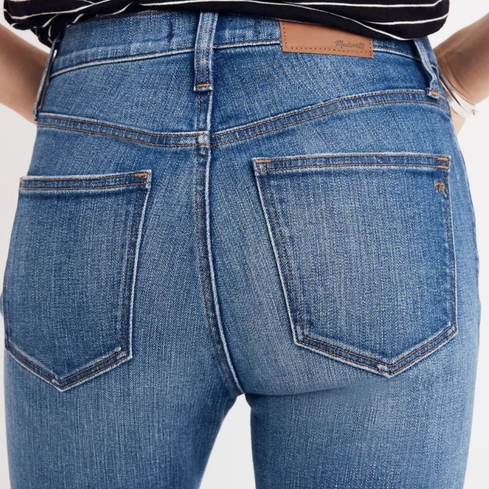 Madewell 9" High-Rise Skinny Crop Jeans Sz 28 Women Destructed-Hem Edition